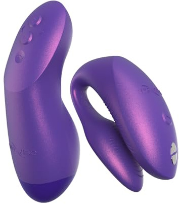 We-Vibe Chorus Pro App-gesteuerter Kabelloser Paarvibrator | Fernbedienbares Erwachsenenspielzeug | Silikon Stimulator mit 10 Intensitätsstufen | Klitoral- & G-Punkt Sexspielzeug für Sie | Lila