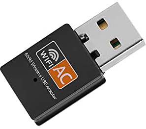 Zerodis Adaptador De Periféricos De Red Tarjeta De Red Inalámbrica USB 433Mbps 5G Y 150Mbps 2.4G Ideal para Computadoras Portátiles Y De Escritorio WiFi Ac600M De Doble Banda (Tarjeta de Red