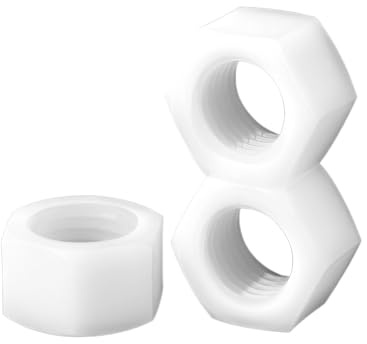 Dado esagonale in nylon, filettatura metrica in plastica, adatto for viti e bulloni(White,M16)