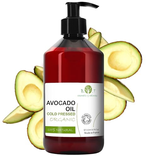 Aceite Aguacate Bio Piel y Cabello, Masaje Corporal, Serum Antiedad Facial, Reparador Cabello Seco, Reafirmante Cuerpo, Aumenta Elasticidad - 250 ml