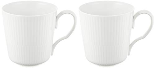 Royal Copenhagen White Fluted Mega kopp set med 2 delar med porslinshandtag i vitt 28 cl, 1017377
