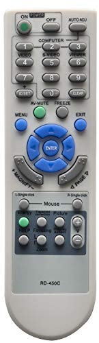 ALLIMITY RD-450C Remote Control Fit for NEC Projector LT VT NP Series | P350X+ P420X V230+ V230X V260 V260X V300X M230X+ M260X+ M260XC M260XS M260WS+ M260W+ M300X+ M300XC M300XS+