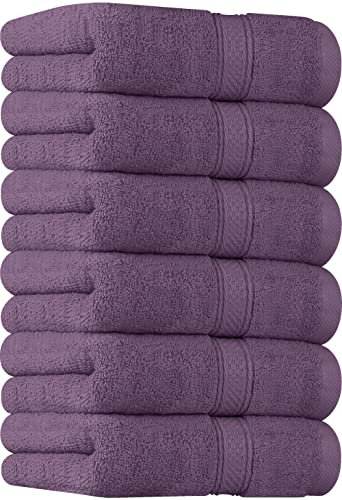 Utopia Towels - Set di Asciugamani Mani (6 Pezzi, 41x 71 cm) - 100% Cotone - Perfezionare per Hotel & Spa - Massima Morbidezza e assorbenza da Parte di (Prugna)
