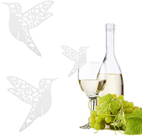Atyhao Tarjetas de Lugar de Nombre de Boda, 50 Piezas de Forma de pájaro pequeño Tarjetas de Lugar de Nombre Hueco de Boda para decoración de Mesa de Copa de Vino(Blanco)