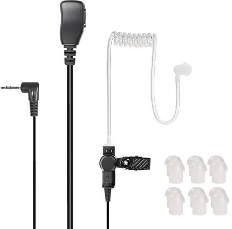 Hoornie Funkgerät Headset für die Motorola TLKR und TalkAbout Serie. TLKR-T60, TLKR-T61, TLKR-T62, TLKR-T72, TLKR-T80, TLKR-T81, TLKR T82 Extreme, TLKR T92 H2O inkl. 10x Ohrstöpsel