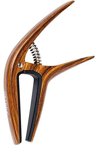Ortega Guitars Kapodaster Flach & Gewölbt - Aluminium-Legierung Dunkelbraun | Musikinstrument Zubehör, für Gitarre, TWCAPO-WND
