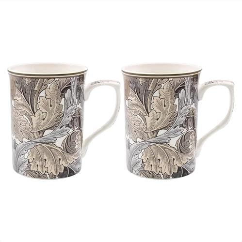 The Leonardo Collection LP94977 William Morris Acanthus Mugs (Set of 2), Fine China, Boxed