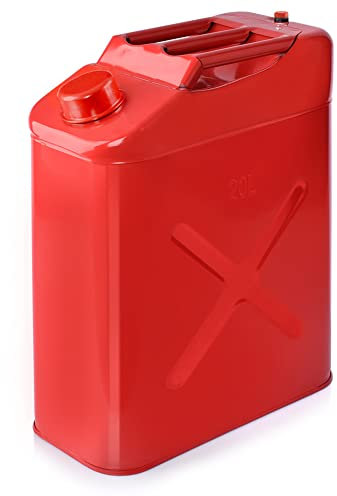 Racefoxx Edelstahl Benzinkanister 20l rot Kanister Benzin Reservekanister