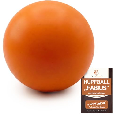 Wildfang® Juguete para Perros para Mordedores Fuertes, Fabius – Pelota de Dentición de Goma Natural, Cuidado Dental, Interior y Exterior