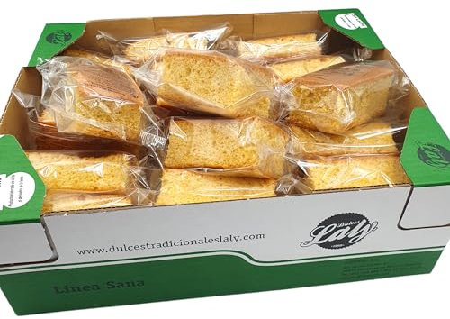 Bizcocho Sin Azucar y Sin Lactosa - Bizcocho Artesano - Laly - Bizcocho Sin Lactosa - Sin Azucar - 2 Kilos - 30 Unidades.