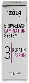 Étape de stratification des sourcils Zola 03 sérum kératine