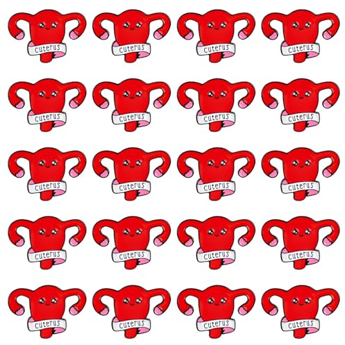 WANDIC Emaille-Broschen in Mutterleib-Form, Uterus Ovara, weibliche Frau, Organ, medizinisches Symbol, Brosche, Schmuck, Geschenk für Krankenschwestern, Ärzte, Feministen, Dekoration
