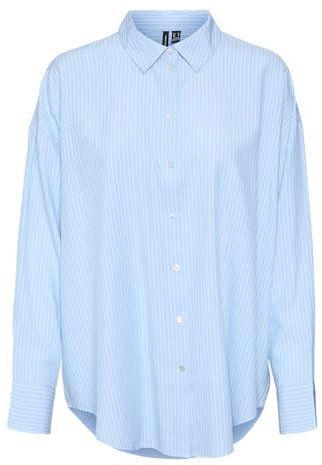 VERO MODA Vmnora Ls WVN GA Noos T-Shirt surdimensionné, Bleu aéronautique., M