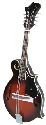 Cutaway F-type 8-string Guitar Mandolin Instrument Mandolin Eight-string With Leather Box(Orange)