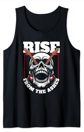 Retro Schädel E Gitarre - Vintage Gitarr Elektrogitarre Tank Top