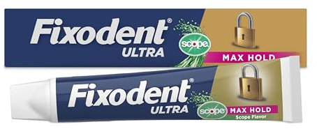 Fixodent Ultra Max Hold Plus Scope Secure Denture Adhesive 1.8oz