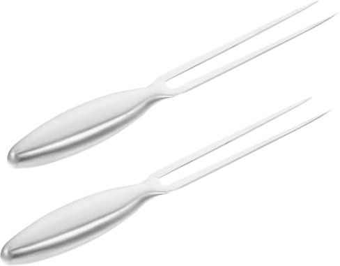OKUMEYR Fourchettes à Viande Longues Acier Inoxydable Fourchette De Cuisine Légère Antidérapante Pour Barbecue Et Camping Couverts Ménagers Inox Résistants Et Confortables