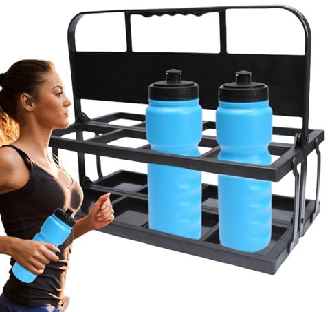Portabotellas de agua plegable - Soporte para botellas de agua, Soporte para vasos de agua plegable | Portabotellas plegable, organizador de almacenamiento para botellas de agua