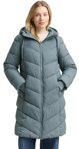 TOM TAILOR Damen 1047529 Puffer-Mantel mit Kapuze