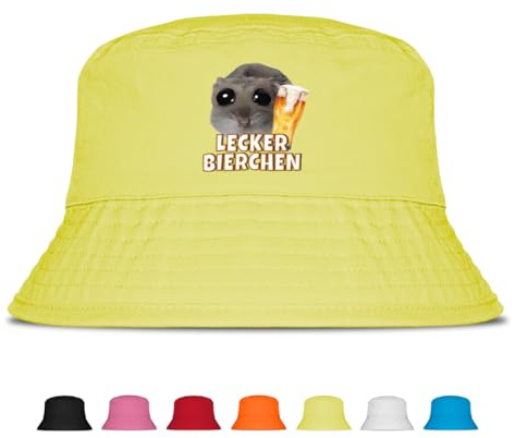 Lecker Bierchen - Lustiger Fischerhut – Der perfekte Sonnenhut für Herren & Damen – Ideal als Malle-Outfit, Party-Accessoire & Festival-Eimerhut für den Strand
