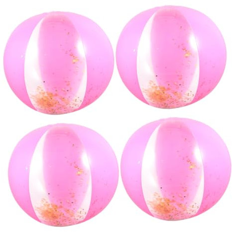 GANAZONO 4stücke Teiliges Aufblasbares Wasserballset Für Junge Mädchen Bunte Federnde Strandbälle Für Outdoor-Spiele Und Schwimmbadaktivitäten Für Sommer Und Familienzeit
