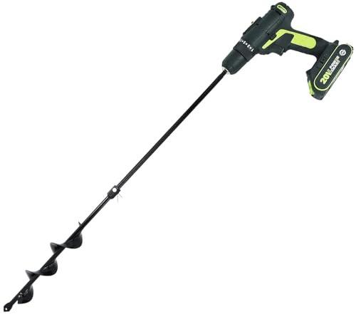 Auger Post Hole Digger 3 Wide 32 Deep - Earth Auger - Trench Digger - Hole Digger Tool for Fence Posts - Electric Post Hole Digger Handles
