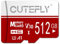 Carte SD 512GO, Carte Micro SD 512Go Vitesse Élevée Carte Memoire Ultra- HD SD Card Grande Capacité Micro SD pour Drone, Dash Cam, Caméra de Sport, Caméra de Surveillance, Smartphone
