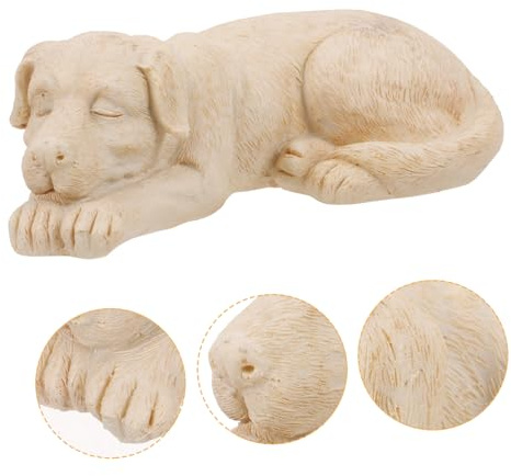 ibasenice Resin Haustier Gedenkstein Grabstein für Hunde Katzen Außen Langlebige Tierfigur Garten Dekoration Tröstendes Andenken