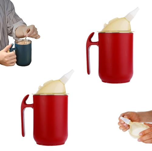400ml Auslaufsichere Trinkbecher | Auslaufsichere Becher Für Ältere Menschen | 3-in-1 Erwachsenen Schnabelbecher | Schnabelbecher Senioren | Ergonomischer Becher Mit Griff Für Ältere Menschen