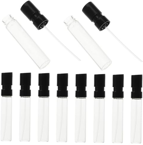 PLAFOPE Botella de Spray de Colonia de Vidrio 10 Piezas 2 Ml Mini Portátil Pulverizador Atomizador para Viaje Uso Personal Decantación de Perfume
