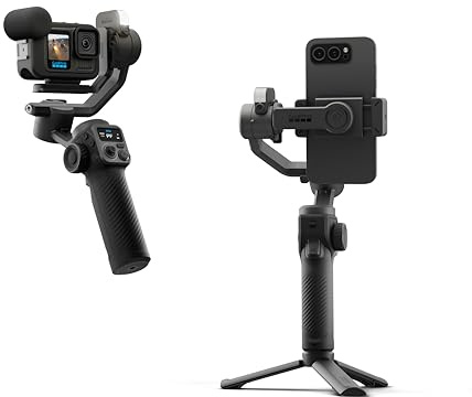 GoPro Fluid Pro AI - Estabilizador de cardán de 3 Ejes para cámaras GoPro y Smartphones, Seguimiento de sujetos, iluminación, Control inalámbrico de cámara, portátil, Vlogs, rotación de 360°