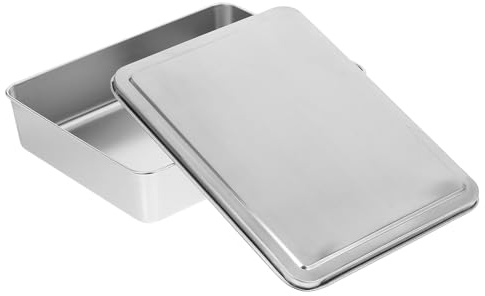 NOLITOY Plaque de Cuisson Inoxydable avec Couvercle Plat Four Moule à Gâteau et Résistant pour Tiramisu et Pâtisserie Maison