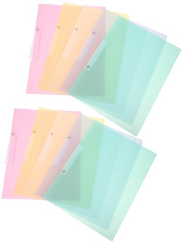 OATIPHO Cartelle di Presentazione con Clip Oscillante Organizer Portatile per Documenti con Apertura Laterale Set da 10 Pezzi in Plastica Leggera per Ufficio Scuola e Riunioni