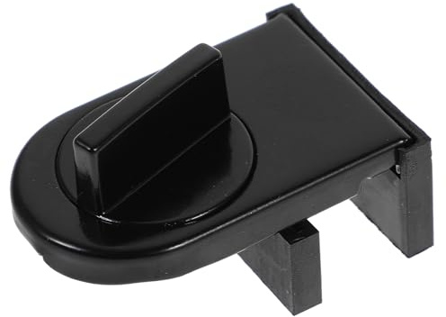 Homoyoyo Cerradura de Ventana Corrediza, Seguridad Infantil Limitador, Aleación de Aluminio Negra, Tamaño Grande, Bloqueo Antideslizante para Puertas y Ventanas, Protección Hogar