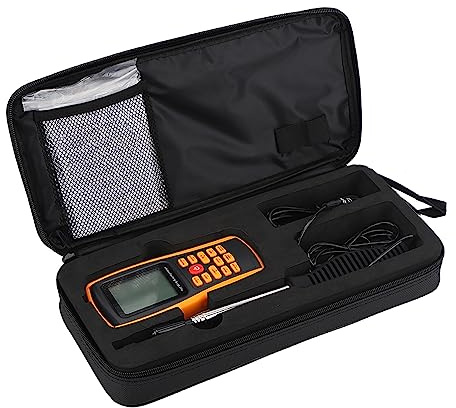 Luocute Professional Digital Anemometer with 500 Data Storage, LCD Backlight, High Accuracy for Wind Speed Temperature Measurement, with USB Cable for Outdoor Activities