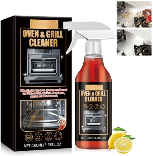 Oven & Grill Cleaner Spray, Backofenreiniger, Oven Cleaner, Backofen und Grillreiniger Gasgrill, Backofenreiniger Extra Stark Ofenreiniger Küchenreiniger für Backofen,Herdplatte, Grill, Oven(1 Stück)