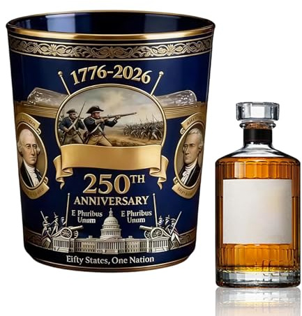 Genérico Copa de Whisky | 250 Aniversario de EE. UU. Copa de Vino,Vasos para Cóctel,para Padres, Esposos, Bartenders, Entusiastas, Coleccionistas, Bar en Casa, Restaurantes, Hoteles,