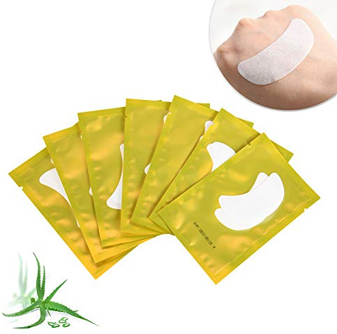 50 Paare Augenpads für Wimpernverlängerung Wimpern Pads Bootsform Augenpads Wimpern Augen Patches Wimpernverlängerung Pad Zubehör Under Eye Pads for Eyelash Extensions-Lunamoon (Golden-Boat)
