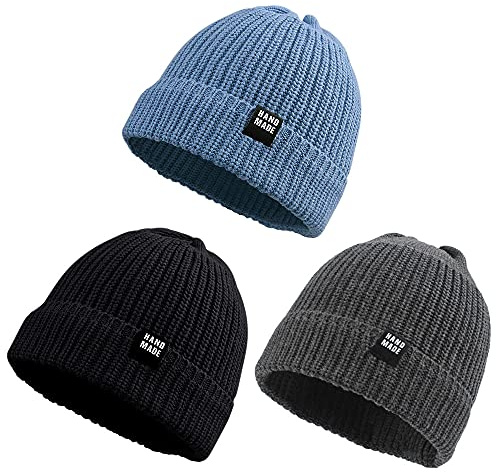 Pesaat Baby Mütze Jungen Strickmütze Weiche Baumwolle Mädchen Hut Kinder Schlupfmütze Warme Wintermütze 0-5 Jahren Winter,Herbst