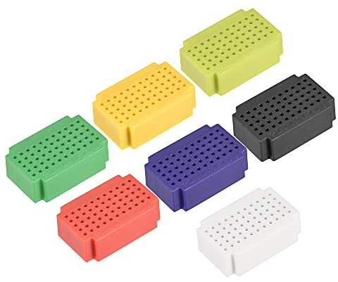 sourcing map Mini Breadboards 55 Tie Point Solderless Breadboards for Proto Shield Distribution Connecting Blocks Pack of 14