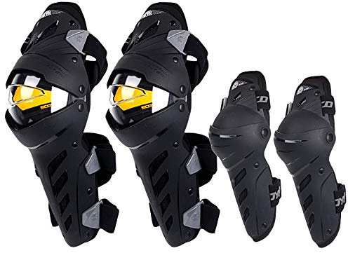 Scoyco 4 Protectores de Rodilla para Motocicleta Antideslizantes con blindaje CE protección para Deportes de Potencia Equipo de protección para Motociclismo