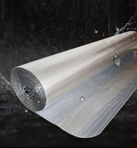 Selbstklebend Aluminium Dampfsperrfolie Dampfsperre Dach Innen Dampfsperre zur Dämmung Dampfsperrfolien zur Dachisolierung Dach dampfsperre sauna Dampfsperren,Dachisolierung (Size:1x30m/3.2x98.4ft)