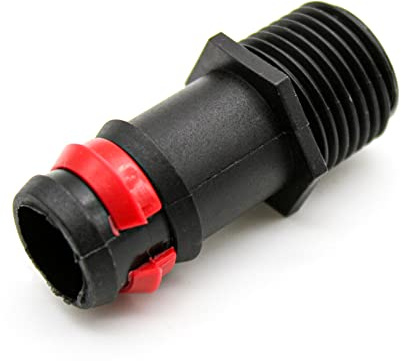 DOJA Barcelona | Jonction Tuyau Arrosage | Pack 25 | Raccord Male | Ø 20mm –1/2″ | Raccord Tuyau d'Arrosage | avec Anneau de Securité | pour Adaptateur Robinet Jardin, Irrigation Goutte a Goutte