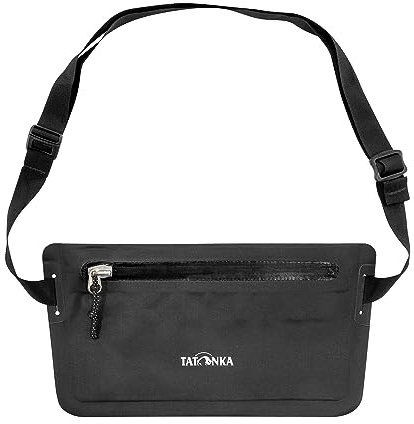 Tatonka Bauchtasche WR Money Belt M - Flache und wasserfeste Hüfttasche zum versteckten Tragen unter der Kleidung (Black)