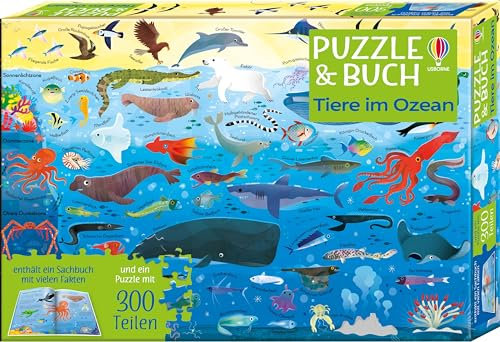 Puzzle & Buch: Tiere im Ozean: Set aus 300-teiligem Puzzle und Begleitbuch zum Thema Meeresbewohner – für Kinder ab 7 Jahren (Puzzle-und-Buch-Reihe)