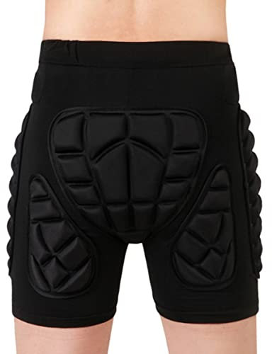 ABOOFAN Schwarze Ski Und Snowboard Schutzhosen Für Erwachsene Und Gepolsterte Hockey Pants Atmungsaktive Protektor Hosen Für Sicheres Skaten Und Snowboarden Größe XL