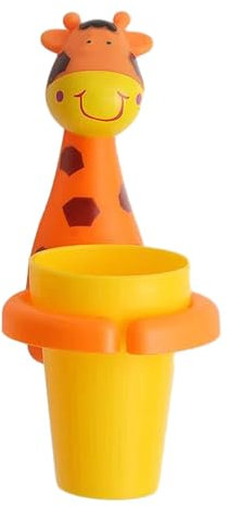 1 porta spazzolini cartoni animati, porta spazzolini a ventosa, gancio per spazzolino da denti con bicchiere, portaspazzolino personalizzato per bambini