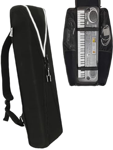 GETTOONE Keyboard-Tasche mit 88 Tasten für Digitalpianos (133,1 cm) – gepolsterte, wasserabweisende Hardcase-Alternative mit verstellbarem Schultergurt und reflektierenden Streifen