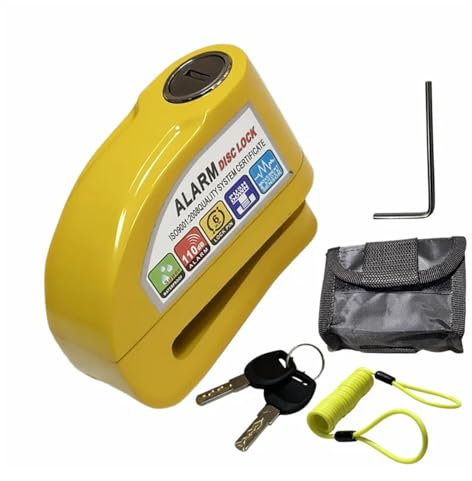 MedgAs Motorrad Alarmschloss Sicherheit Anti-Diebstahl Scheibenbremse Alarm Aluminiumlegierung Sicherheit Anti-Diebstahl Motorrad Fahrrad Zubehör 6 Farbe (Color : 8302-02)