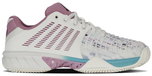 K-Swiss Express Light 3, Scarpe da Tennis Donna, Wht Lilas Pastelturq, 40 EU